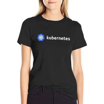 Футболка с логотипом Kubernetes, одежда из аниме, летние топы, футболки в стиле вестерн для женщин