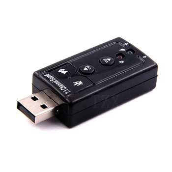 Хороший внешний Новый USB АУДИО АДАПТЕР ЗВУКОВОЙ КАРТЫ VIRTUAL 7.1 USB 2.0 Полноскоростной микрофон Динамик Аудиогарнитура Разъем для микрофона Конвертер