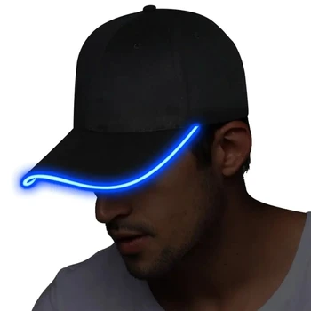 Шляпа Дальнобойщика Snapback Light Hat Rave С Подсветкой Glow Caps Мигающая Светодиодная Бейсболка