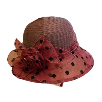 Шляпа Женственная Элегантная Цветочная Французская Британская Летняя Новая Дышащая Универсальная шляпа-горшок Корейская версия Top Hat