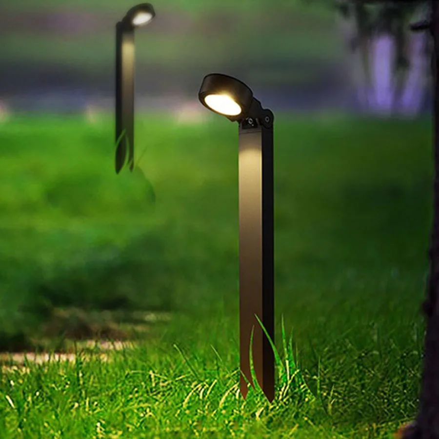60/80 см 10 Вт светодиодный садовый прожектор Наружная алюминиевая ландшафтная лампа для газона Современный двор Вилла Дорожные тумбы свет